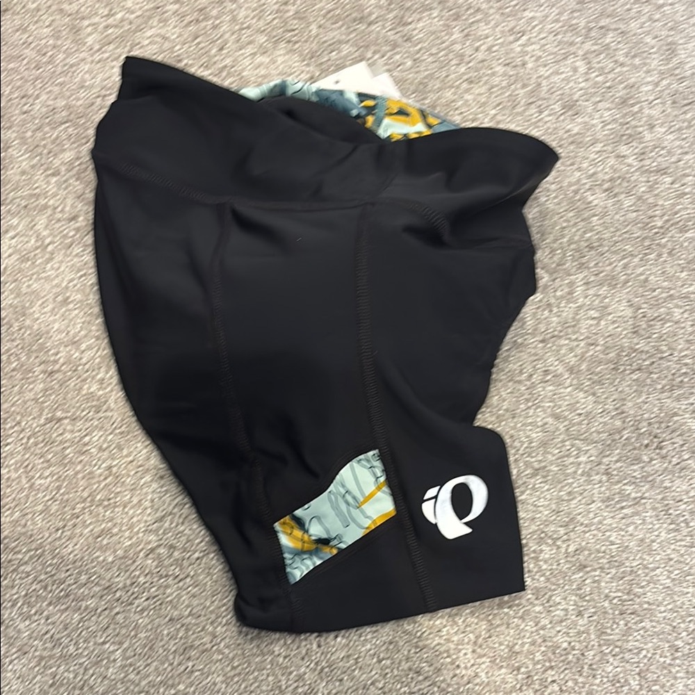 Pearl Izumi Black and Teal Cycling Shorts